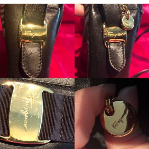 Ferragamo Brown Leather Shoulder Bag Crossbody - Picture 4 of 8